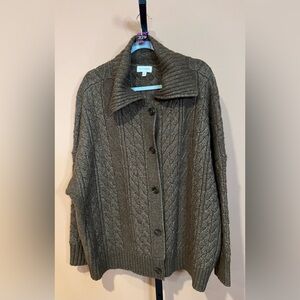 Cozy Brown Cable Knit Cardigan